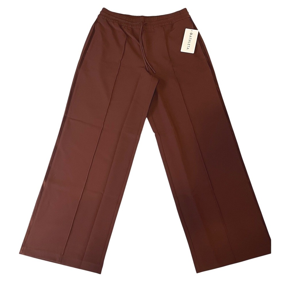 Athleta Endeavor‎ Relaxed Pant Mahogany Wide Leg Drawstring NWT Womens M - Picture 2 of 9
